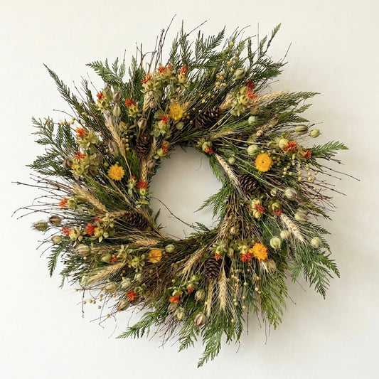 Dried Golden Circlet Wreath