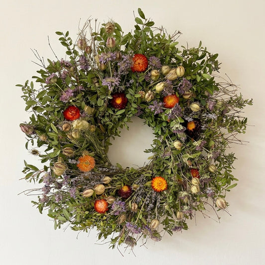Dried Harvest Boxwood Wreath