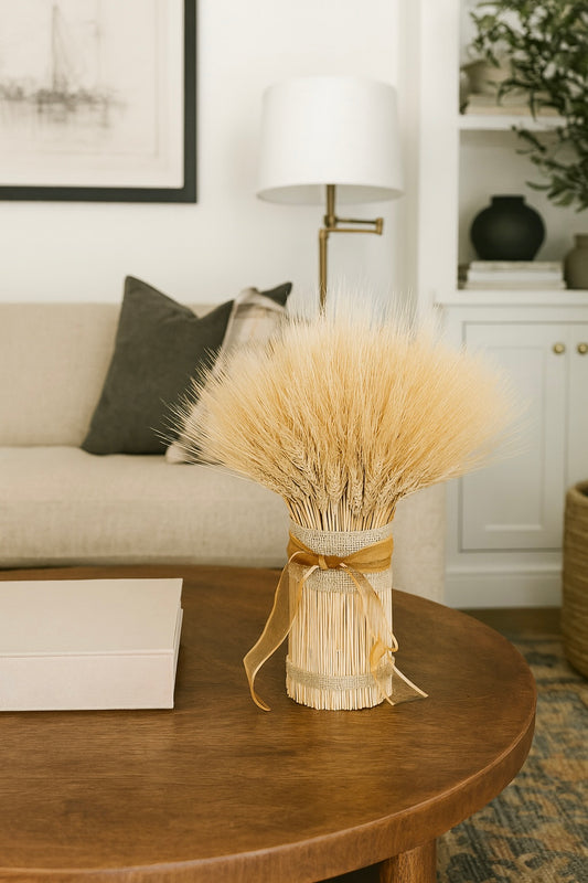 Dried Sunhaven Wheat Stack Centerpiece