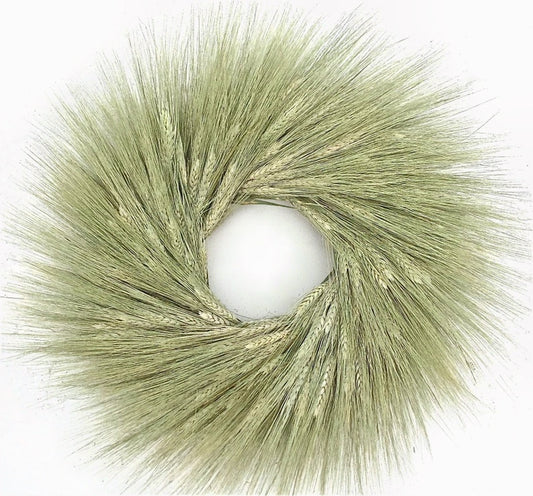 Dried Green Wheat Harvest Wreath