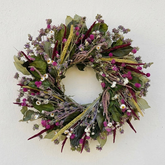 Dried and Preserved Vesper Fields Wreath