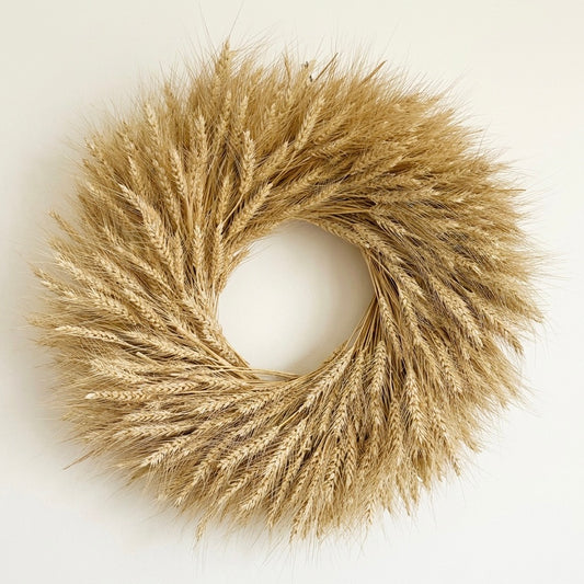 Dried Blonde Wheat Wreath