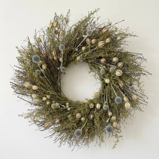 Dried Seed and Echinops Wreath