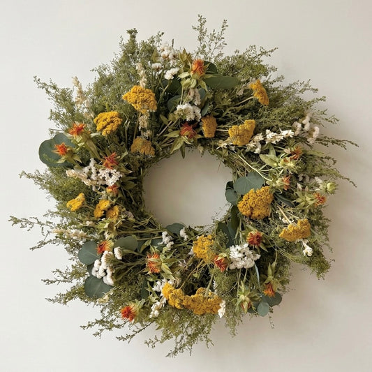 Dried Wild Yarrow Wreath
