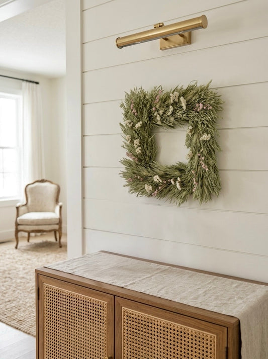 Dried Aurora Square Wreath