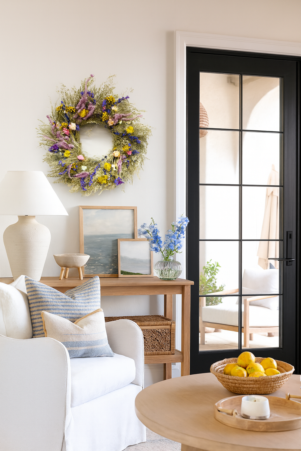 Dried Wildflower Muse Wreath