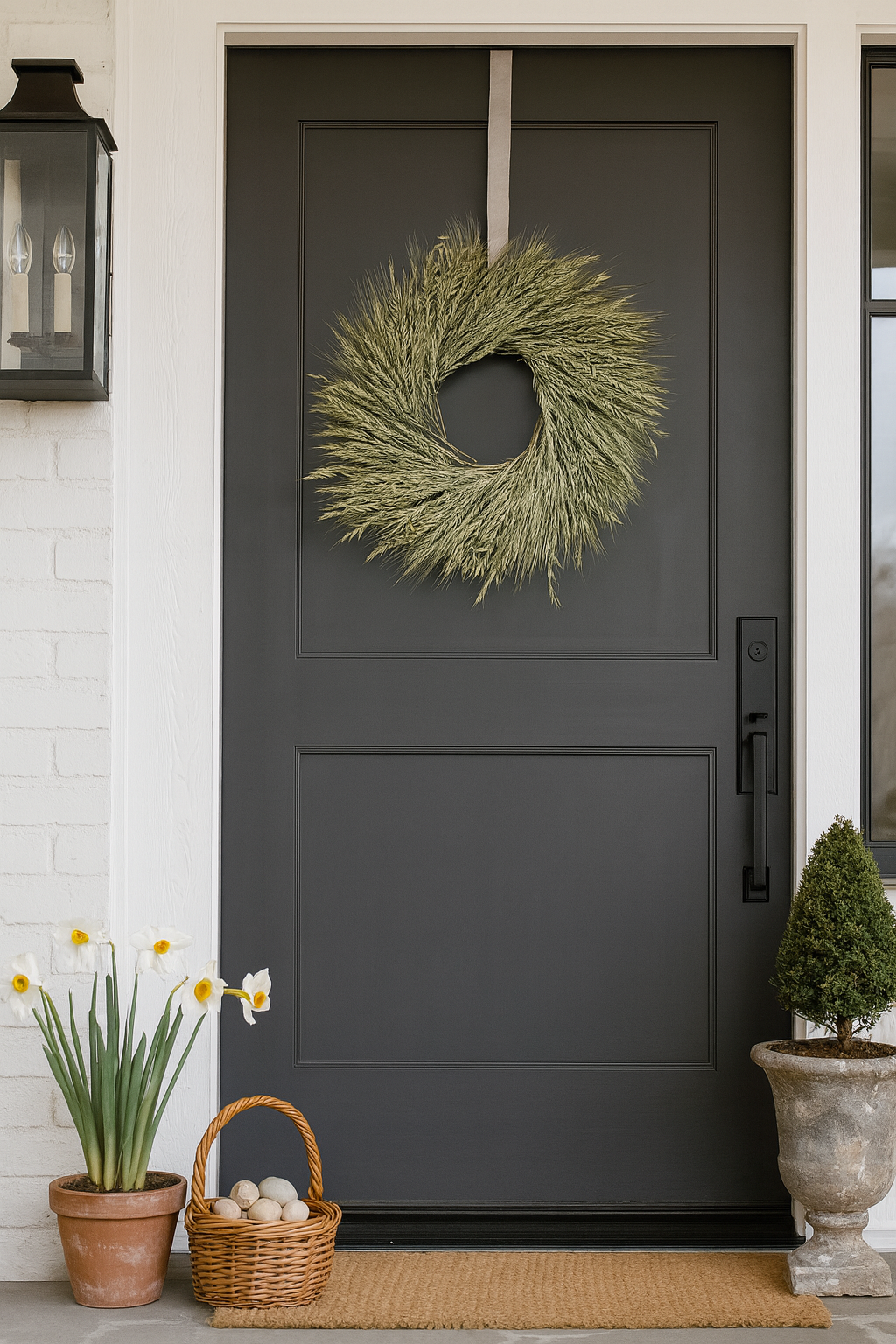 Dried Green Grains Wreath