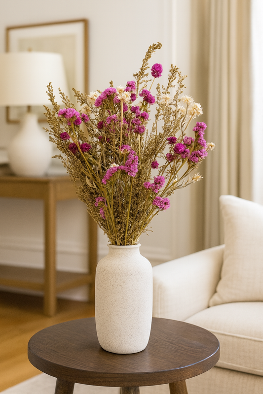 Dried Flowering Magenta Bouquet