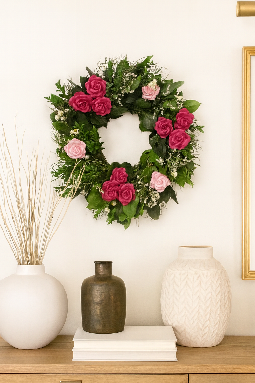 Dried and Preserved Rosabella Wreath