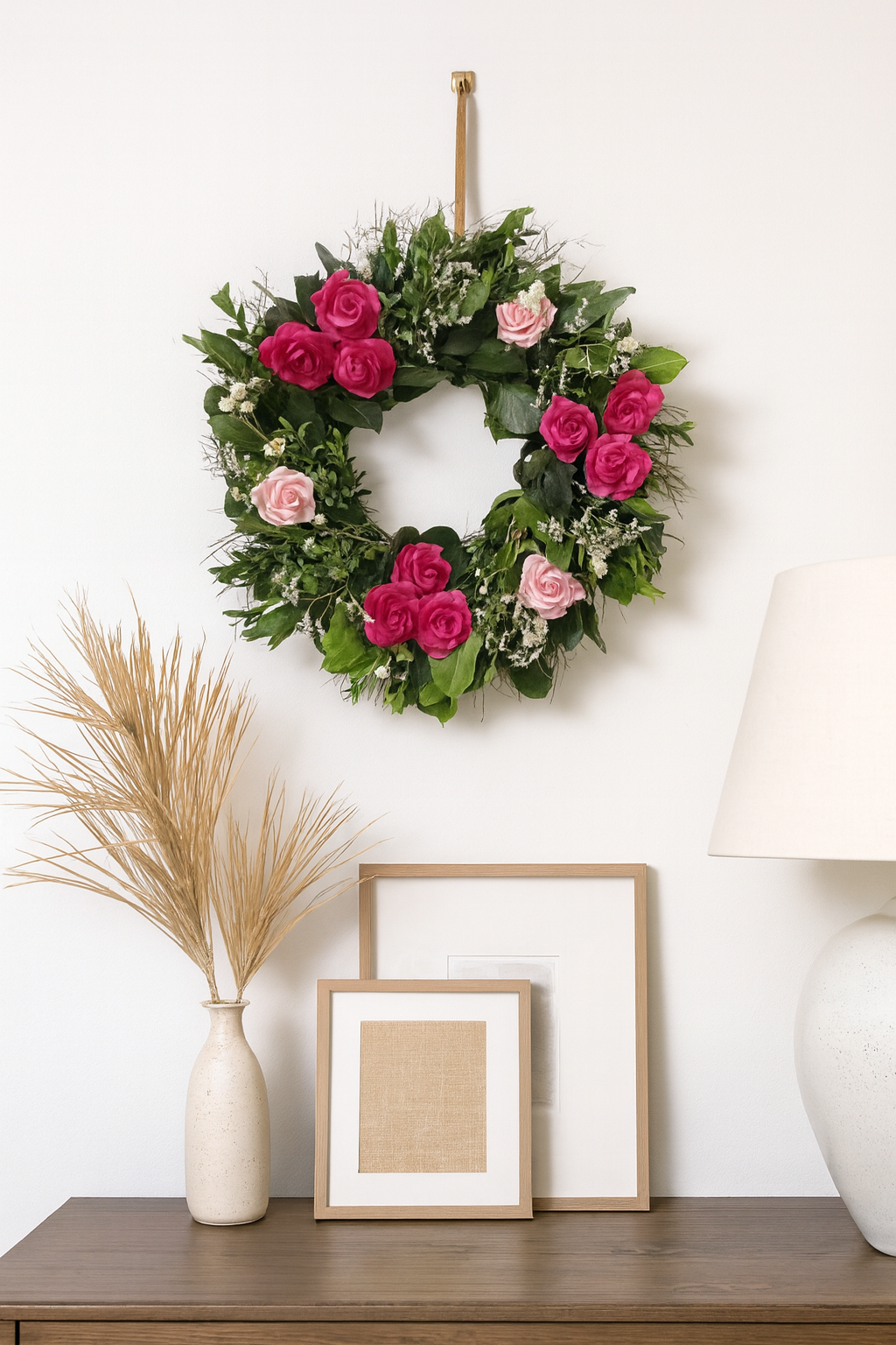 Dried and Preserved Rosabella Wreath