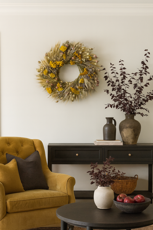 Dried Yellow Springs Wreath