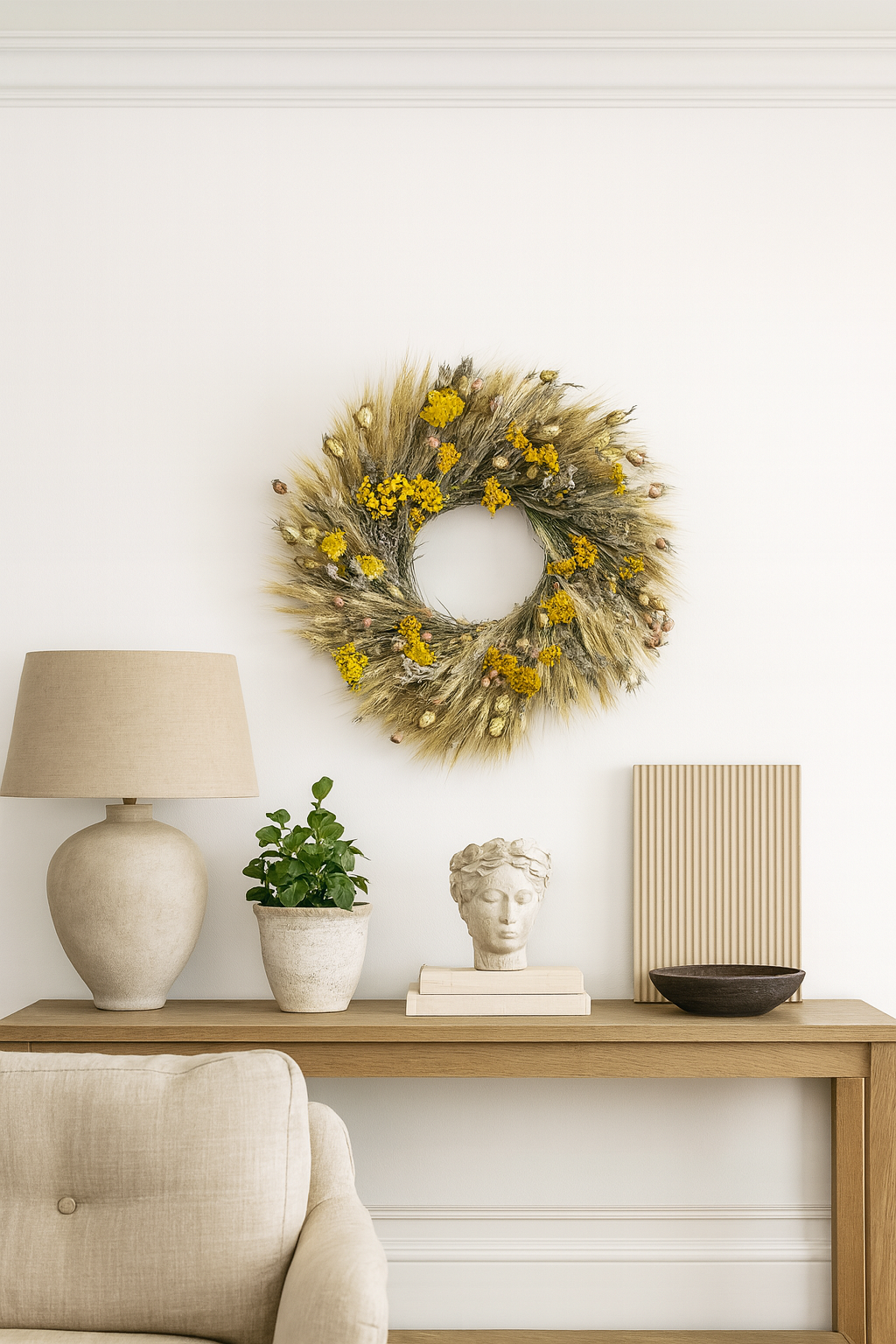 Dried Yellow Springs Wreath
