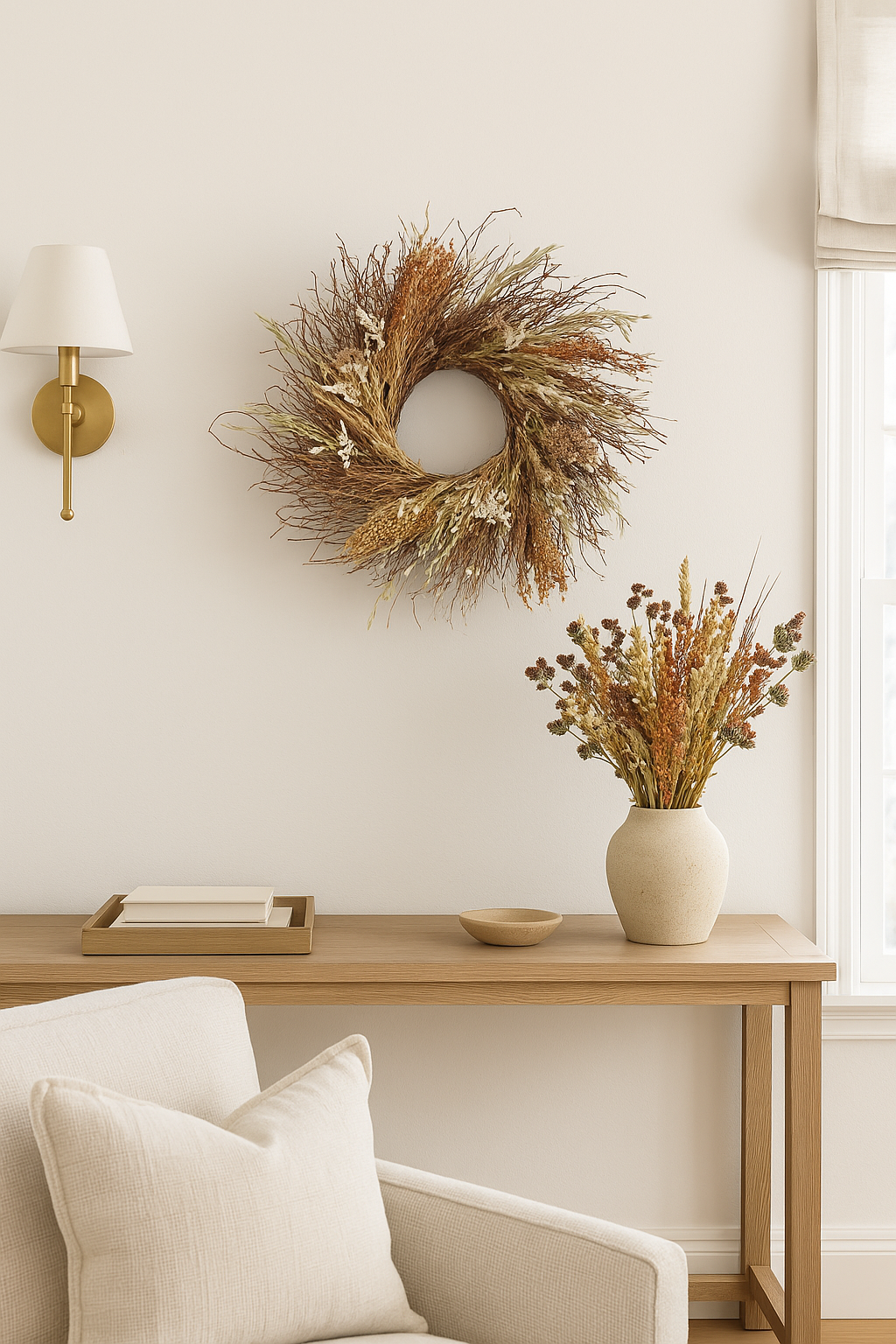 Dried Nature Grains Wreath