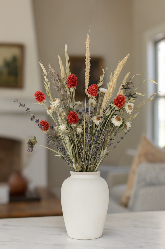 Dried Ember and Ivory Bouquet