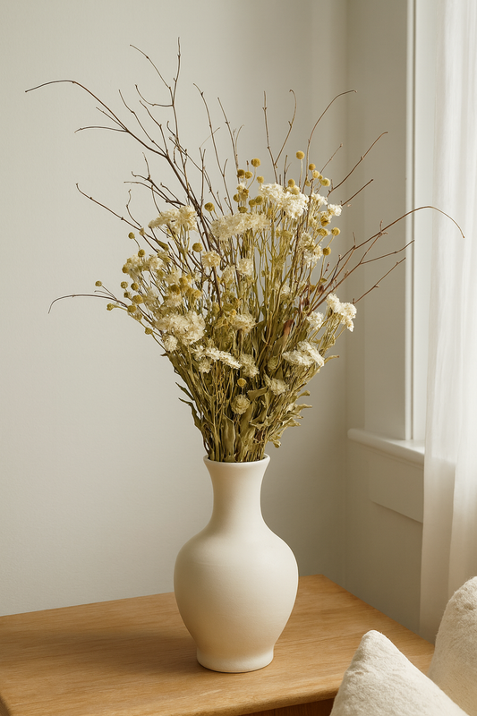 Dried Ivory Linden Bouquet