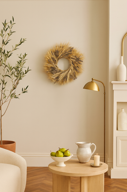 Dried Wheat and Lavender Wreath