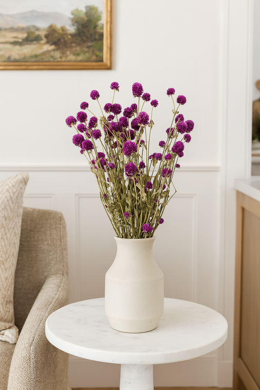 Dried Purple Globe Amaranth Bouquet
