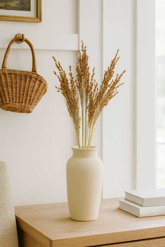 Dried Orange Broom Corn Bouquet