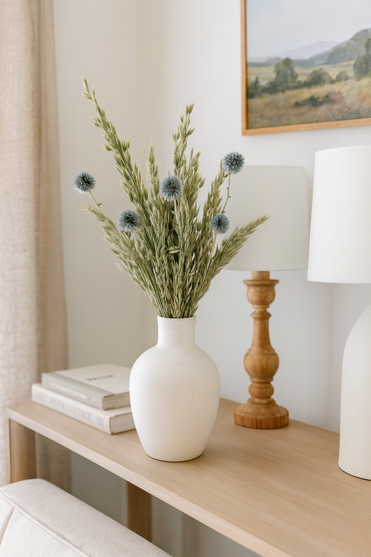 Dried Avena and Echinops Bouquet