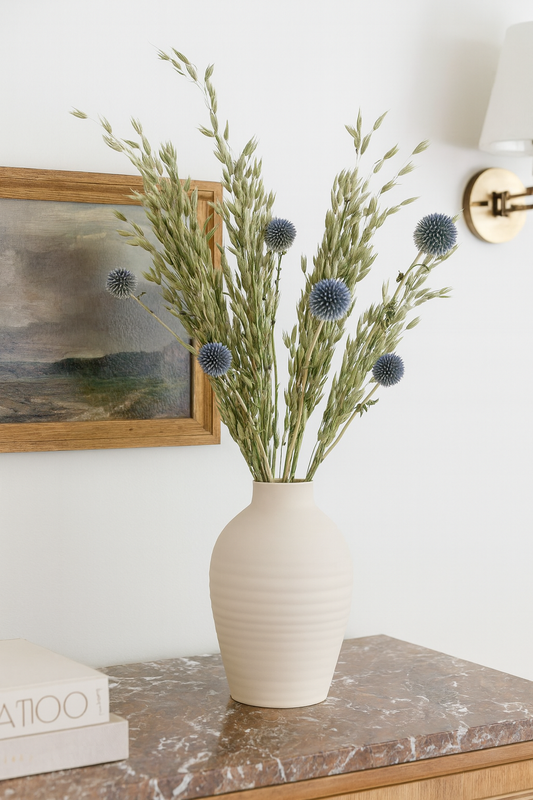 Dried Avena and Echinops Bouquet