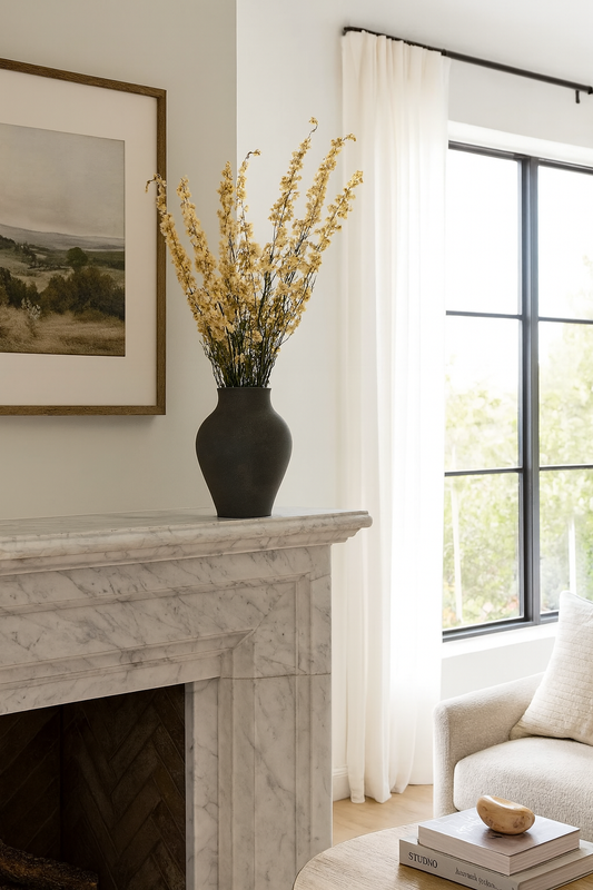 Dried Ivory White Larkspur Bouquet