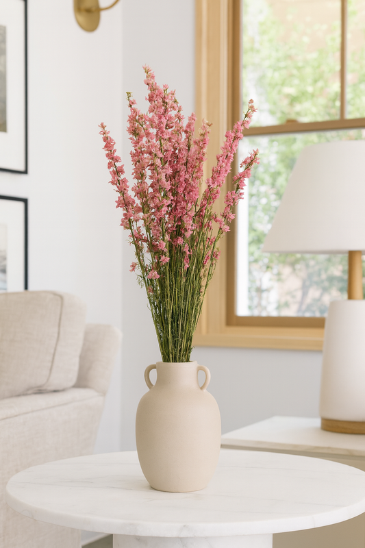 Dried Pink Larkspur Bouquet