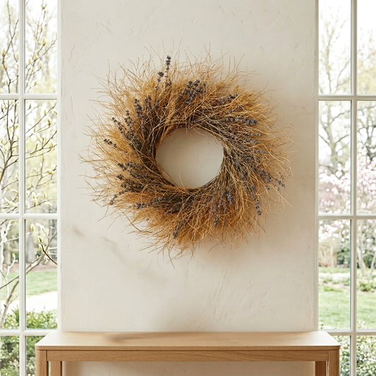 Dried Grasslands Lavender Wreath