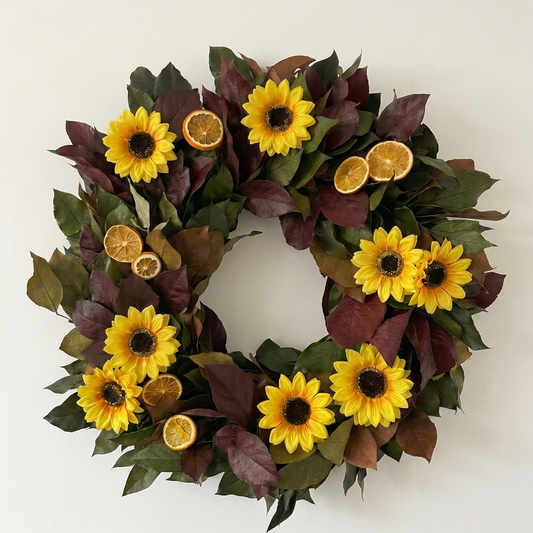 Dried and Preserved Citrus Sunflower Wreath
