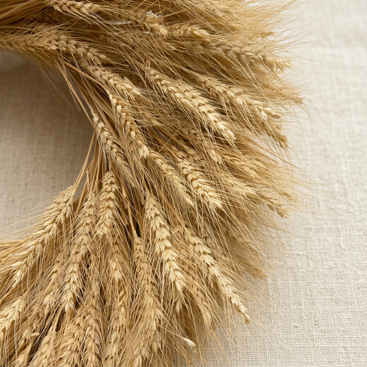 Dried Blonde Wheat Wreath