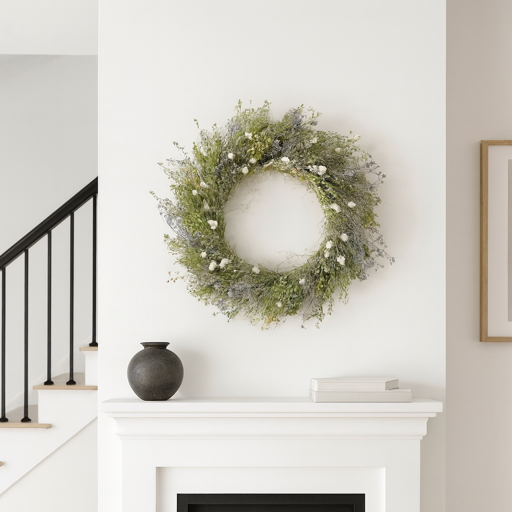 Dried Pennycress Petals Wreath
