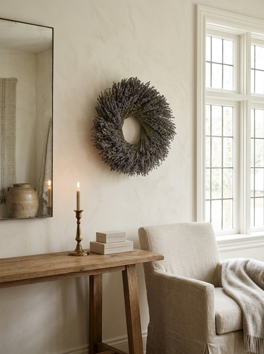 Dried Springtime Lavender Wreath