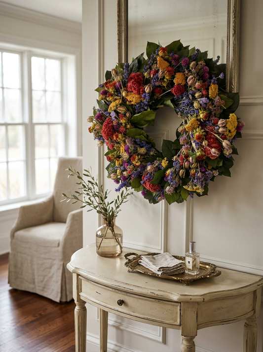 Dried and Preserved Painter’s Garden Wreath