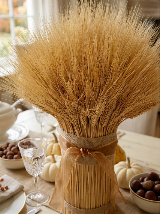 Dried Sunhaven Wheat Stack Centerpiece