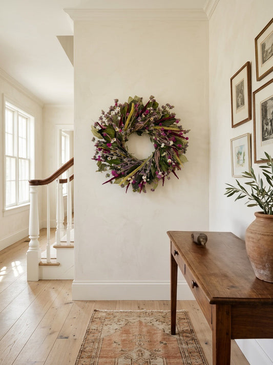 Dried and Preserved Vesper Fields Wreath