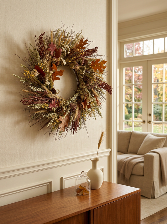 Dried Maple Mist Wreath