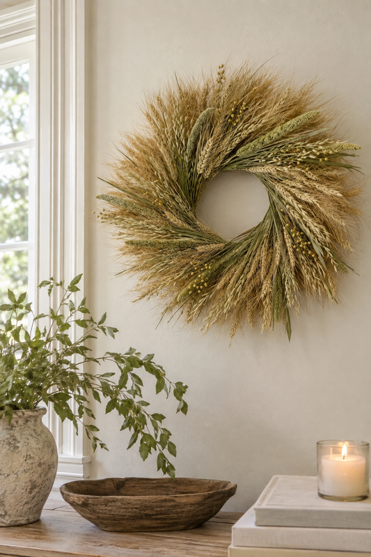 Dried Palouse Grain Wreath