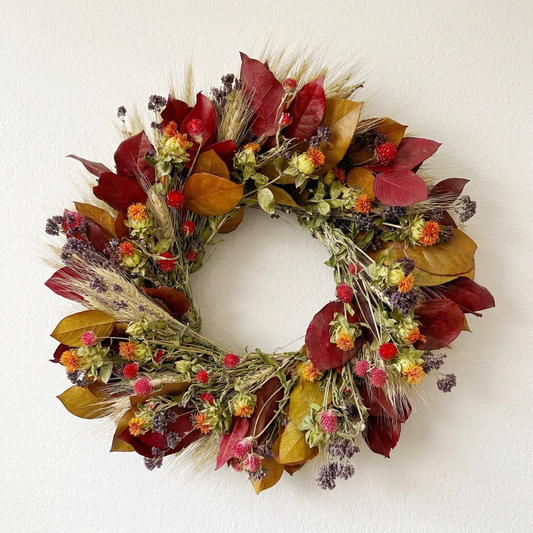 Dried and Preserved Fall Moonlight Wreath