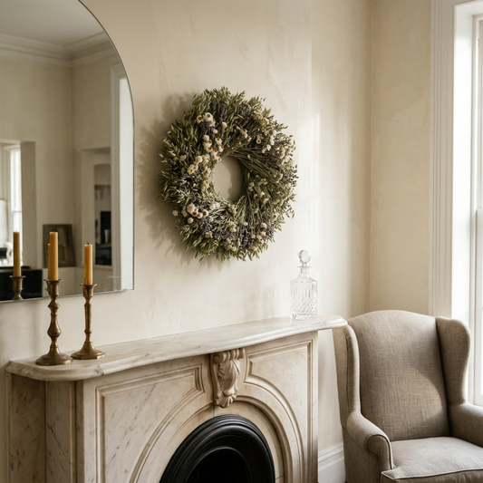 Dried Lavender Linen Wreath