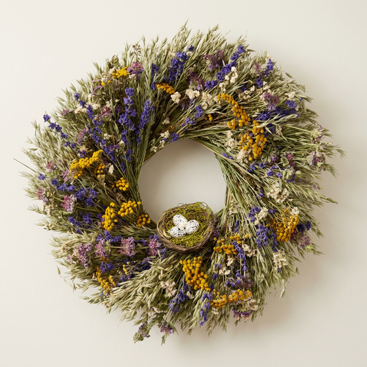 Dried Nestled Meadow Wreath