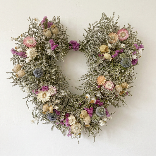 Dried 2:22 Heart Wreath
