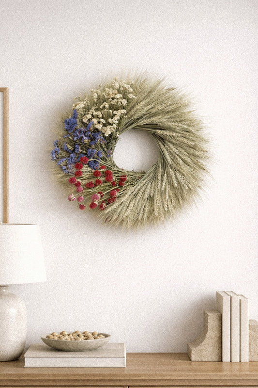 Dried Heartland Field Wreath