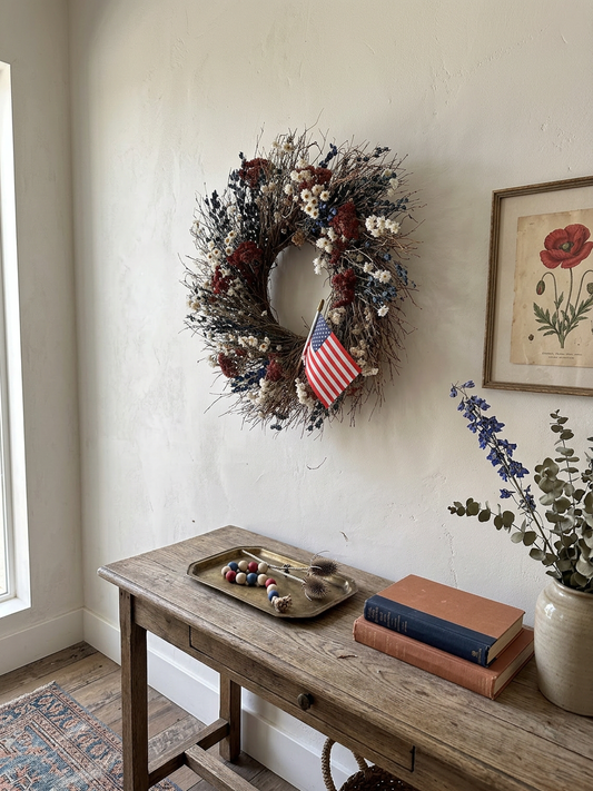 Dried Liberty Harvest Wreath