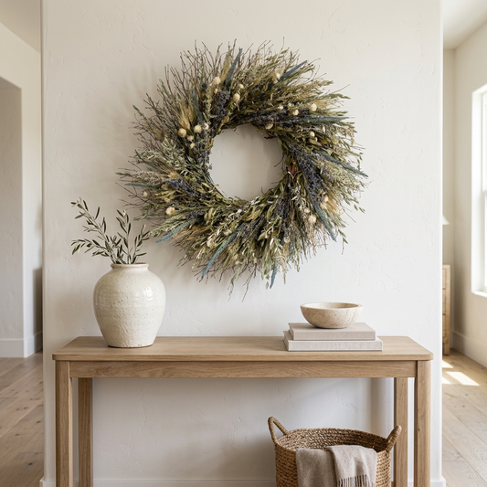 Dried Everblue Wreath