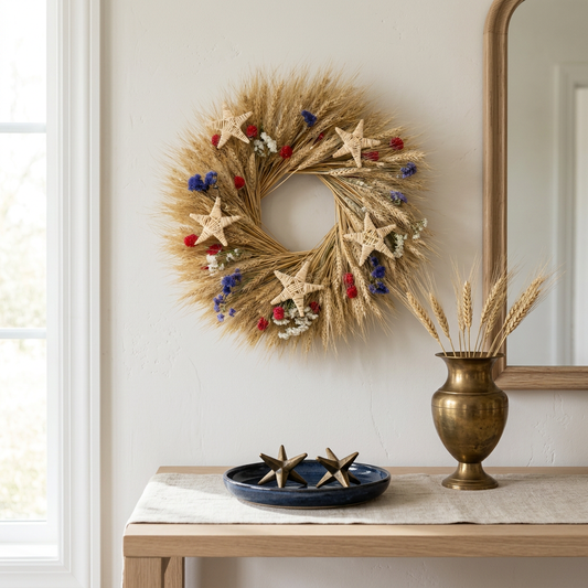 Dried America the Beautiful Wreath