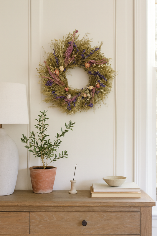 Dried Heirloom Petals Wreath