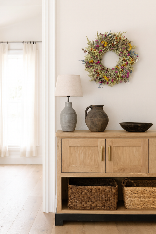 Dried Fluttering Flowers Wreath