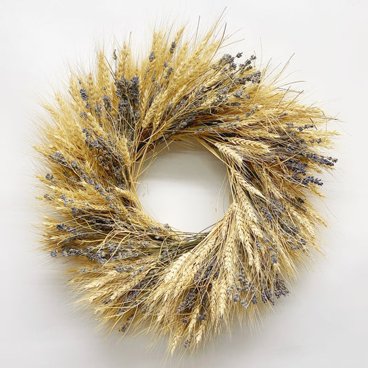Dried Wheat and Lavender Wreath