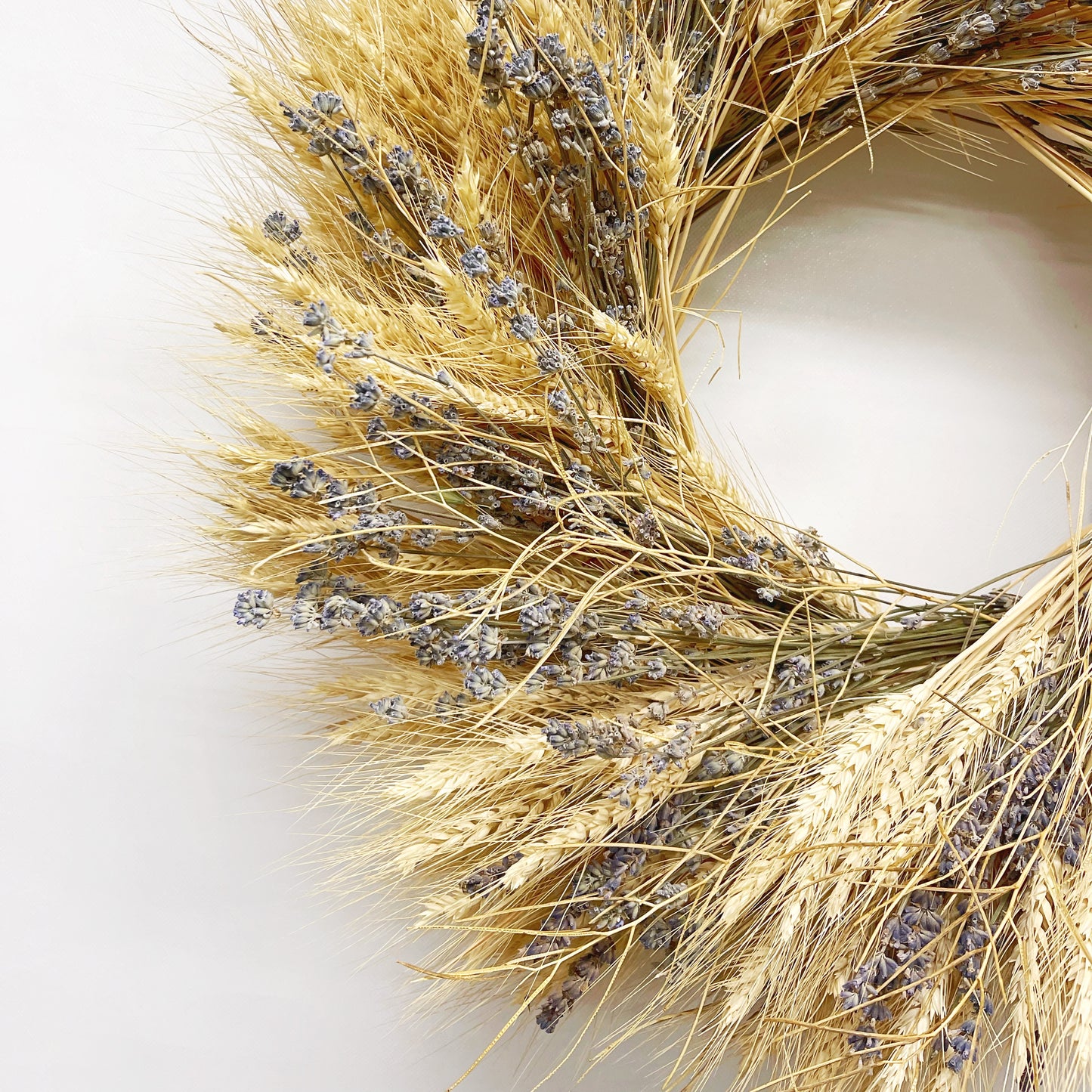 Dried Wheat and Lavender Wreath