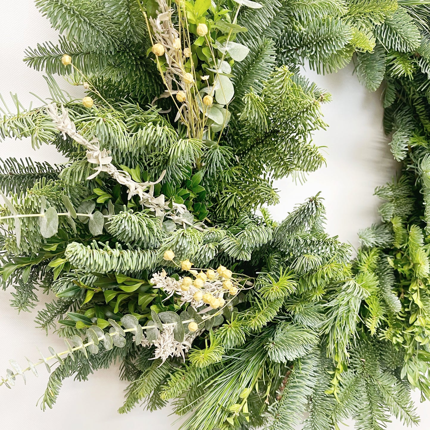 Fresh Evergreens Scandinavian Christmas Wreath