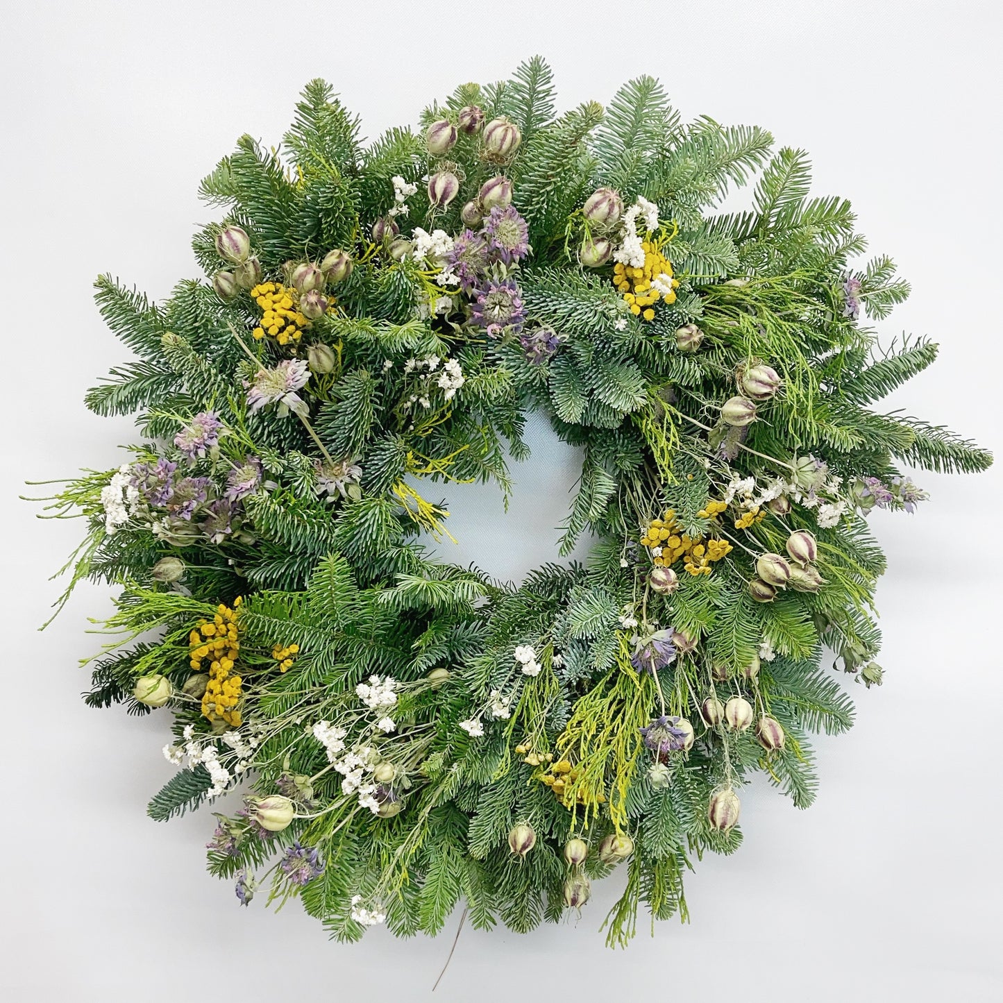 Fresh Evergreens Meadow Wreath